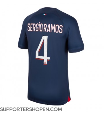 Paris Saint-Germain Sergio Ramos #4 Hemma Matchtröja 2023-24 Kortärmad